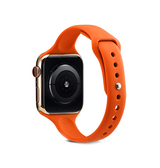 Apple Watch 38mm | Apple Watch (38/40/SE/41mm) - ICON™ Tynd Classic Silikone Rem - Orange - DELUXECOVERS.DK