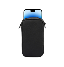 iPhone 14 Pro | iPhone 14 Pro- Simple Nylon Sleeve Etui M. Lynlås - Jet Black - DELUXECOVERS.DK