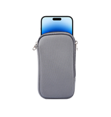 iPhone 14 Pro Max | iPhone 14 Pro Max - Simple Nylon Sleeve Etui M. Lynlås - Grå - DELUXECOVERS.DK