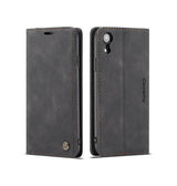 iPhone XR | iPhone XR - CaseMe™ Noble Læder Etui / Pung - Sort - DELUXECOVERS.DK