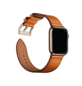 Apple Watch 38mm | Apple Watch (38/40/SE/41/42mm) - L'Empiri™ Verona Ægte Læder Rem - Cognac - DELUXECOVERS.DK