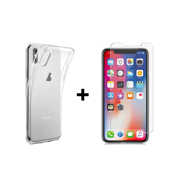 iPhone XS Max | iPhone XS Max - Sikkerhedssæt - Beskyttelsesglas + Silikone Cover - DELUXECOVERS.DK