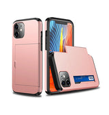 iPhone 12 | iPhone 12 - Deluxe™ Håndværker Cover M. Kortholder - Pink - DELUXECOVERS.DK