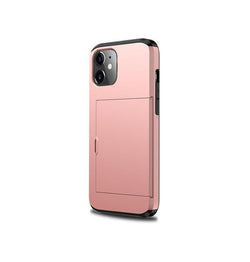 iPhone 12 Mini | iPhone 12 Mini - Deluxe™ Håndværker Cover M. Kortholder - Pink - DELUXECOVERS.DK