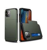 iPhone 11 | iPhone 11 - Deluxe™ Håndværker Cover M. Kortholder - Army - DELUXECOVERS.DK