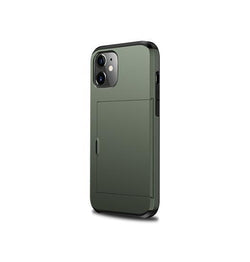 iPhone 11 | iPhone 11 - Deluxe™ Håndværker Cover M. Kortholder - Army - DELUXECOVERS.DK