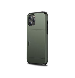 iPhone 11 Pro Max | iPhone 11 Pro Max - Deluxe™ Håndværker Cover M. Kortholder - Army - DELUXECOVERS.DK