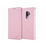 Samsung Galaxy S9+ | Samsung Galaxy S9+ (Plus) - CMAIS Stof Flipcover Etui - Rosa/Guld - DELUXECOVERS.DK