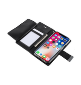 iPhone XS Max | iPhone XS Max - MERCURY™ Fold Læder Etui M. Kortholder - Sort - DELUXECOVERS.DK