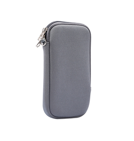 iPhone XS Max | iPhone XS Max - Simple Nylon Sleeve Etui M. Lynlås - Grå - DELUXECOVERS.DK