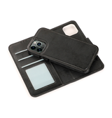 iPhone 12 Pro Max | iPhone 12 Pro Max - Vintage 2-In-1 Læder Etui M. Aftageligt Cover - Sort/Grå - DELUXECOVERS.DK