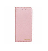 Samsung Galaxy S9+ | Samsung Galaxy S9+ (Plus) - CMAIS Stof Flipcover Etui - Rosa/Guld - DELUXECOVERS.DK