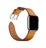 Apple Watch 38mm | Apple Watch (38/40/SE/41/42mm) - L'Empiri™ Verona Ægte Læder Rem - Hellbraun - DELUXECOVERS.DK