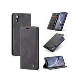 iPhone XR | iPhone XR - CaseMe™ Noble Læder Etui / Pung - Sort - DELUXECOVERS.DK