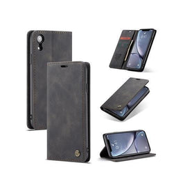 iPhone XR | iPhone XR - CaseMe™ Noble Læder Etui / Pung - Sort - DELUXECOVERS.DK