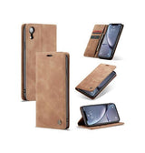iPhone XR | iPhone XR - CaseMe™ Noble Læder Etui / Pung - Brun - DELUXECOVERS.DK