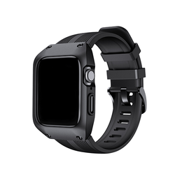 Apple Watch Cover | Apple Watch (38/40/42/44mm) - Hemmit™ H4 Håndværker Rem - Sort - DELUXECOVERS.DK