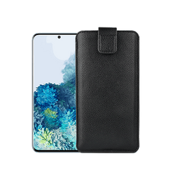 Samsung Galaxy S23 Ultra | Samsung Galaxy S23 Ultra - Verona Læder Sleeve M. Lukning - Black Onyx - DELUXECOVERS.DK