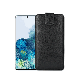Huawei P Smart (2021) | Huawei P Smart (2021) - Verona Læder Sleeve M. Lukning - Black Onyx - DELUXECOVERS.DK