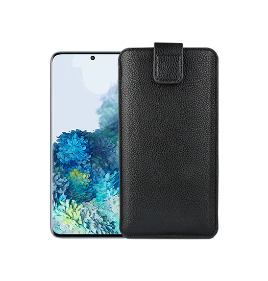 Samsung Galaxy S22 | Samsung Galaxy S22 - Verona Læder Sleeve M. Lukning - Black Onyx - DELUXECOVERS.DK