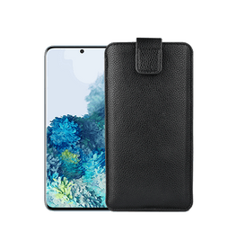 Samsung Galaxy S20 | Samsung Galaxy S20 - Verona Læder Sleeve M. Lukning - Black Onyx - DELUXECOVERS.DK
