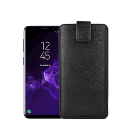 Samsung Galaxy S8+ | Samsung Galaxy S8+ (Plus) - Verona Læder Sleeve M. Lukning - Black Onyx - DELUXECOVERS.DK