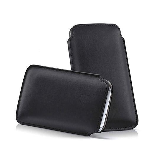 Huawei P20 Pro | Huawei P20 Pro - Infinity Push-Up Læder Sleeve V.2.0 - Sort - DELUXECOVERS.DK