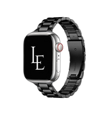 Apple Watch 38mm | Apple Watch (38/40/SE/41/42mm) - L'Empiri™ Thin Stål Urlænke - Sort - DELUXECOVERS.DK