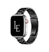 Apple Watch 42mm | Apple Watch (42/44/SE/45mm & Ultra) - L'Empiri™ Thin Rustfrit Urlænke - Sort - DELUXECOVERS.DK
