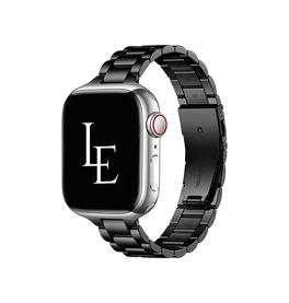 Apple Watch 42mm | Apple Watch (42/44/SE/45mm & Ultra) - L'Empiri™ Thin Rustfrit Urlænke - Sort - DELUXECOVERS.DK