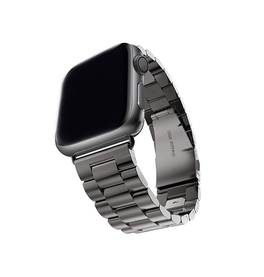 Apple Watch 38mm | Apple Watch (38/40/SE/41mm) - CNC Pro Rustfrit Stål Urlænke - Sort - DELUXECOVERS.DK