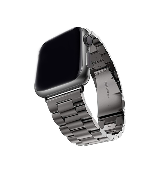 Apple Watch 42-49mm | Apple Watch (42/44/SE/45/46/49mm) - CNC Pro Rustfrit Stål Rem - Mørkegrå - DELUXECOVERS.DK