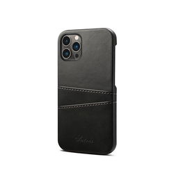 iPhone 13 Pro | iPhone 13 Pro - NX Design Læder Cover M. Kortholder - Sort - DELUXECOVERS.DK