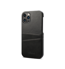 iPhone 14 Pro | iPhone 14 Pro - NX Design™ Læder Cover M. Kortholder - Sort - DELUXECOVERS.DK