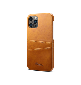 iPhone 14 Pro | iPhone 14 Pro - NX Design™ Læder Cover M. Kortholder - Lysebrun - DELUXECOVERS.DK