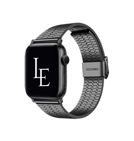 Apple Watch 42mm | Apple Watch (42/44/SE/45mm & Ultra) - L'Empiri™ Marbella Rustfrit Stål Rem - Sort - DELUXECOVERS.DK