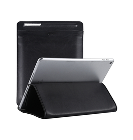 iPad 2/3/4 | iPad 2/3/4 - DELUXE™ Læder Sleeve/Taske - Sort - DELUXECOVERS.DK