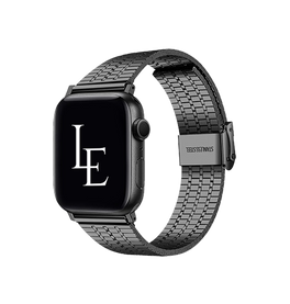Apple Watch 38mm | Apple Watch (38/40/SE/41/42mm) - L'Empiri™ Marbella Rustfrit Stål Rem - Sort - DELUXECOVERS.DK