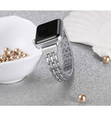 Apple Watch 42mm | Apple Watch (42/44/SE/45/46/49mm) - Koh-i-Noor Dame Urlænke - Sølv - DELUXECOVERS.DK