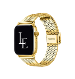 Apple Watch 42mm | Apple Watch (42/44/SE/45mm & Ultra) - L'Empiri™ Marbella Rustfrit Stål Rem - Guld - DELUXECOVERS.DK