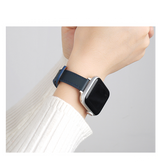 Apple Watch 38-42mm | Apple Watch (38/40/SE/41/42mm) - ADENA™ Classic Læder Urrem - Blå - DELUXECOVERS.DK