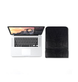Macbook Sleeve | MacBook 12" - L'Empiri™ Smooth Læder Sleeve - Sort - DELUXECOVERS.DK