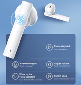 Høretelefoner og Headset | WEKOME™ V42 - In-Ear Trådløst Headset - Hvid - DELUXECOVERS.DK