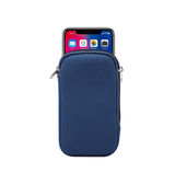 iPhone XS Max | iPhone XS Max - Simple Nylon Sleeve Etui M. Lynlås - Navy / Blå - DELUXECOVERS.DK