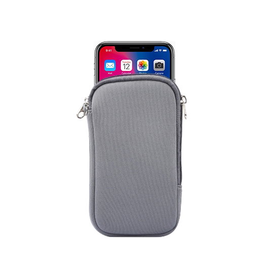 Samsung Galaxy S22 | Samsung Galaxy S22 - Simple Nylon Sleeve Etui M. Lynlås - Grå - DELUXECOVERS.DK