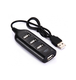 Adapter | USB-A | Hub 4 Port - Adapter til Computer / MacBook - Sort - DELUXECOVERS.DK