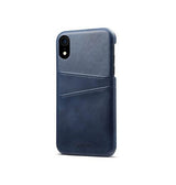 iPhone XR | iPhone XR - NX Design™ Læder Cover M. Kortholder - Blå - DELUXECOVERS.DK