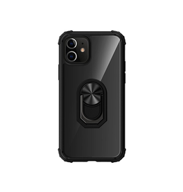 iPhone 12 Mini | iPhone 12 Mini - Cover M. Ring & Magnetisk Kickstand - Sort - DELUXECOVERS.DK