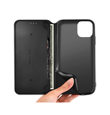 iPhone 11 Pro Max | iPhone 11 Pro Max - Realike™ Folio Læder Cover M. Kortholder - Sort - DELUXECOVERS.DK
