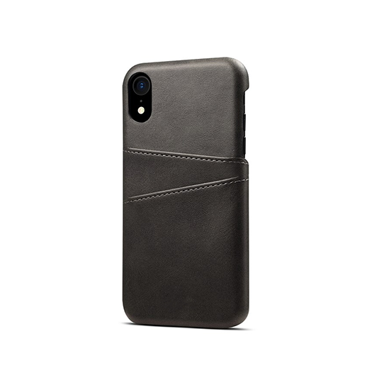 iPhone XR | iPhone XR - NX Design™ Læder Cover M. Kortholder - Sort - DELUXECOVERS.DK